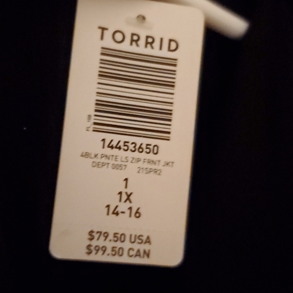 🆕️Torrid Ponte Moto Jacket Size 1x - Picture 8 of 9